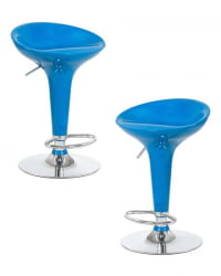 Стул барный ДОБРИН БОМБА (голубой) 2 шт / DOBRIN BOMBA