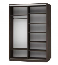 Шкаф-купе двухдверный Экспресс Дуо 1600х2200h Улица/Венге