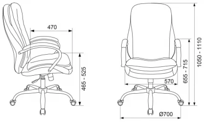 Кресло руководителя Бюрократ T-9950SL Fabric черный Light-20