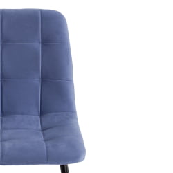 Металлический стул CHILLY MAX Велюр/металл , 45 х 54 х 90 см , серо-голубой/черный