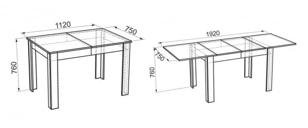 Обеденный стол Гермес 2 Дуб млечный / Венге