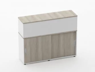 Тумба комбинированная высокая для рабочего модуля Deka 9.04.145 Дуб Сантана светлый/Белый