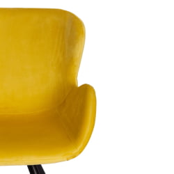 Кресло BOEING ( mod. 9120) / 1 шт. в упаковке металл/вельвет, 42x58x84.5x47см, желтый (HLR 40)/черный