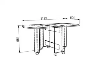 Стол журнальный Модуль №03 Венге