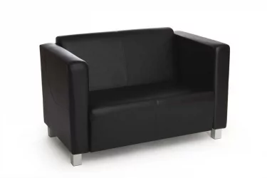 Диван двухместный Милано Комфорт Д2 Домус Блэк (черный) Категория 2
