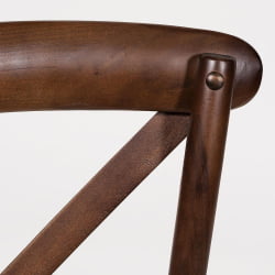 Стул с подлокотниками CROSS (mod.CB2008) дерево береза, 91х55х52см, Темный Орех (№5)