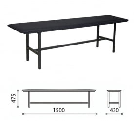 Банкетка Берта Черный