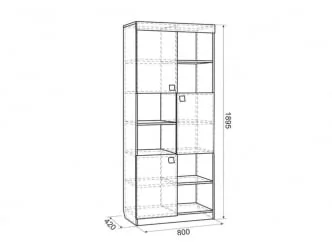 Стеллаж Энерджи MDE-03 Дуб сонома Белый