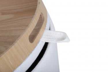 Пуф-столик с ящиком Хюгге S рогожка Белый