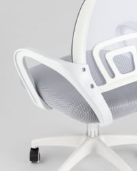 Кресло офисное ТопЧаирс Симпле СН серый пластик белый / TopChairs Simple SN