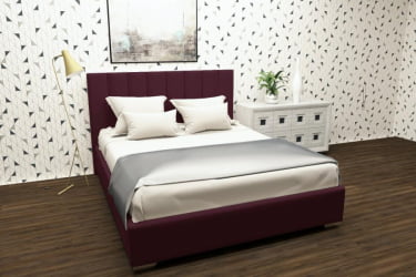 Кровать 180 на 200 Терра без основания Материал фасада: Металл/Велюр; Спальное место: 1800х2000 мм; Цвет: Красный