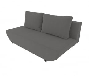 Диван Классик Мини без подлокотников (Berhouse) Цвет фасада: Серый Велюто 12; Тип: Прямой; Материал фасада: Металл/Велюр