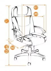 Кресло руководителя Bergamo (коричневая 36-36)