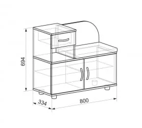 Тумба в прихожую Аврора Дуб млечный / Венге_76638