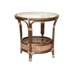 Стол круглый Пеланги Pelangi 02/15-2 темно коричневый