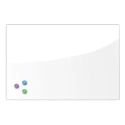 Доска магнитно-маркерная стеклянная BRAUBERG 40х60 см Белая