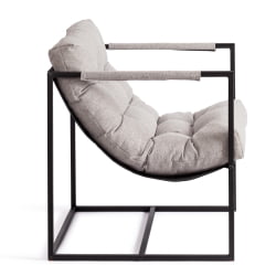 Кресло Charli/Чарли рогожка, серо-бежевый, 3M 16/2, 70х70х84 см