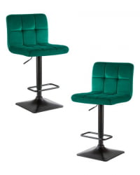 Стул барный DOBRIN DOMINIC (зеленый велюр (MJ9-88)) 2 шт