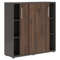 Шкаф с дверьми-купе EDIS EMC 1343 Дуб Денвер темный Белый Мокко