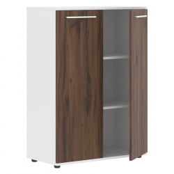 Шкаф с глухими средними дверьми EDIS EMCS 85.1 Дуб Денвер темный Белый Белый