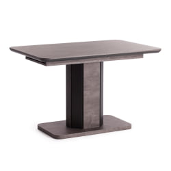 Большой обеденный стол SKAT ЛДСП/МДФ, 120-160х80х75 см, Оникс/Графит