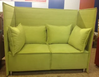 Диван двойной Нэтворк модуль В с высокой спинкой Салатовый-Коралловый