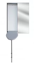 Узкий шкаф в прихожую Iron Slim (правый, купе) Венге