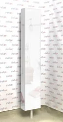 Поворотный шкаф в белом стекле Zoom White Белый