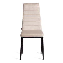 Стул со спинкой Easy (mod. JSC02-1) металл, флок, 41 х 52 х 96 см, beige (молочный) HLR2 / черный