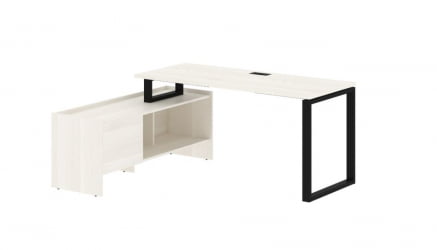 Стол с тумбой EDIS EQCT 17614 Ясень Траун Черный