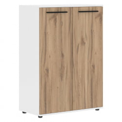 Шкаф с глухими средними дверьми ЕДИС ЕМCС 85.1 Дуб Денвер светлый Черный Белый / EDIS EMCS