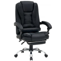 Кресло офисное с функцией вибромассажа CРОМЕКС (КРОМЕКС) Чилл МС-005 экокожа черное / CROMEX Chill MS-005