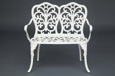 Скамья Secret De Maison Symphonie алюминиевый сплав, 95х56х92см, butter white