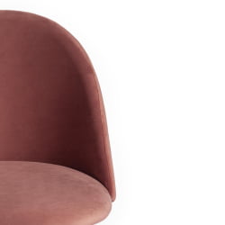 Стул MONRO (mod. 710) ткань/металл, 56х51х80 см, высота до сиденья 47 см, коралловый barkhat 15 /черный