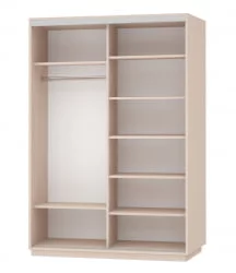 Шкаф-купе двухдверный Экспресс Дуо 1600х2400h Лондон/Белый снег