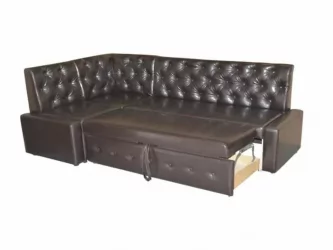 Диван с пластиковыми ножками Зефир Комбинация 1 Остин Умбер