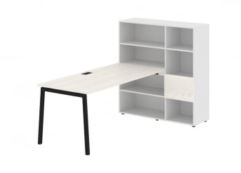 Рабочая станция EDIS ELRST 1217 Ясень Траун Черный Белый