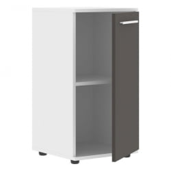 Шкаф колонка с глухой малой дверью ЕДИС ЕЛCС 42.1 Мокко Белый Белый / EDIS ELCS