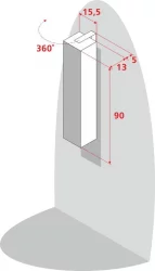 Узкий шкаф в прихожую Хоп Шелф Арт Молочный дуб