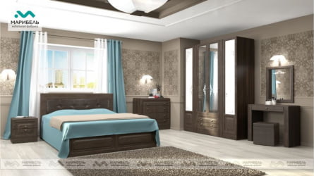 Комод с четырьмя ящиками Ева-11 02 Шоколад Венге