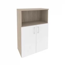 Шкаф средний широкий (2 низких фасада ЛДСП) ONIX O.ST-2.1 Дуб Аттик/Белый