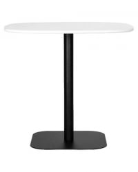 Стол обеденный DOBRIN OTIS (белая столешница, черное основание)