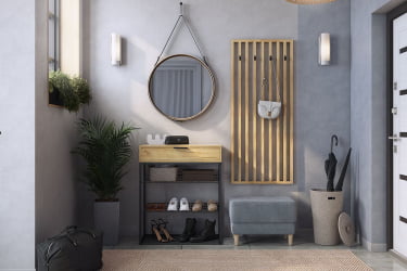 Вешалка Бери MPR-022 Дуб крафт золотой