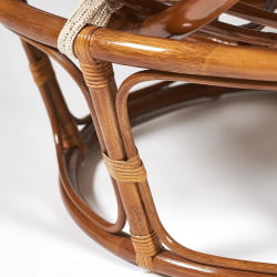 Кресло PAPASAN 23/01 W /с подушкой/ диаметр подушки 129 см, 115х101х104 см, Pecan (орех), ткань Старт