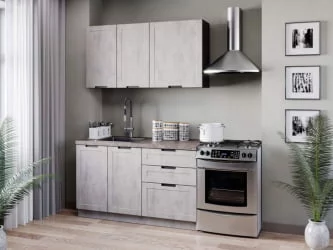 Тумба кухонная 450 Джамис ЛД 296.030.000.046 Черный Белый камень