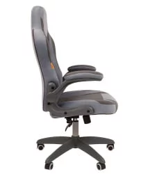 Кресло для геймеров CHAIRMAN GAME 55 Голубой-серый