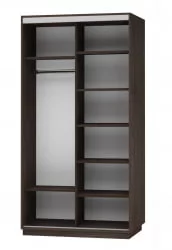 Шкаф-купе со стеклом Экспресс Дуо 1200х2400h Париж/Венге