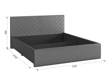 Двуспальная кровать я ящиком Сандра 2 с подъем. механизмом ZP.KM1.6-12.2 пудра (велюр)