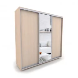 Шкаф-купе 3-х дверный Акцент-Сим ДЗ 2400х600 Дуб молочный