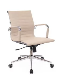 Кресло для персонала Leo T экокожа Бежевый